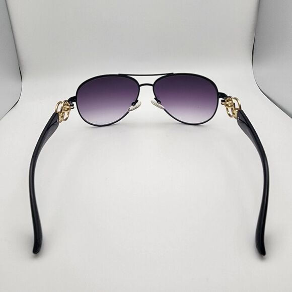Elle Black Aviator Sunglasses & Case